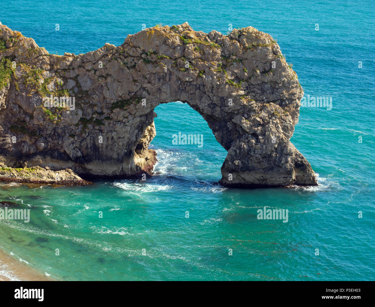 Durdle Door natürlicher Kalkstein Bogen auf der Jurassic Coast in der Nähe von Lulworth in Dorset Stockfoto