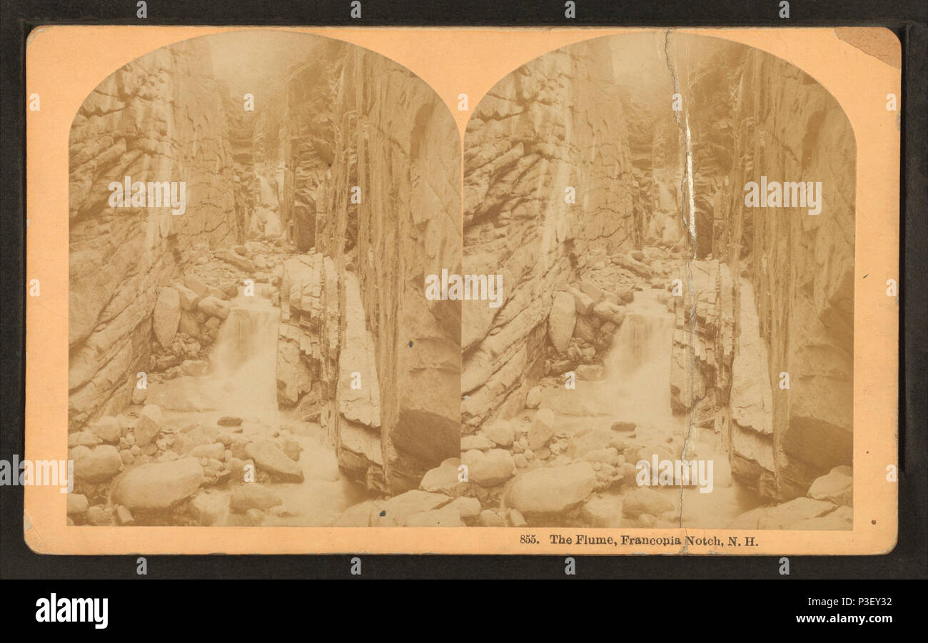 . Die Flume, Franconia Notch, N.H. Abdeckung: 1865?-1890?. Digitale Element veröffentlicht 4-12 2006; Aktualisiert im 6-25 2010. 307 Die Flume, Franconia Notch, N. H, von Kilburn Brüder 4. Stockfoto