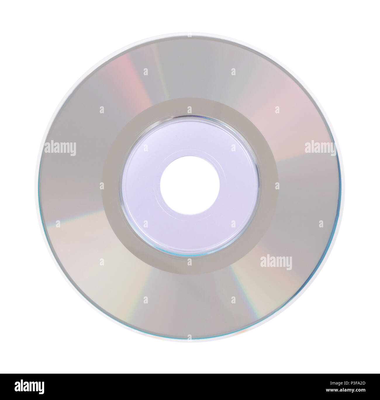 Mini-CD oder DVD isoliert auf weißem Hintergrund Stockfoto