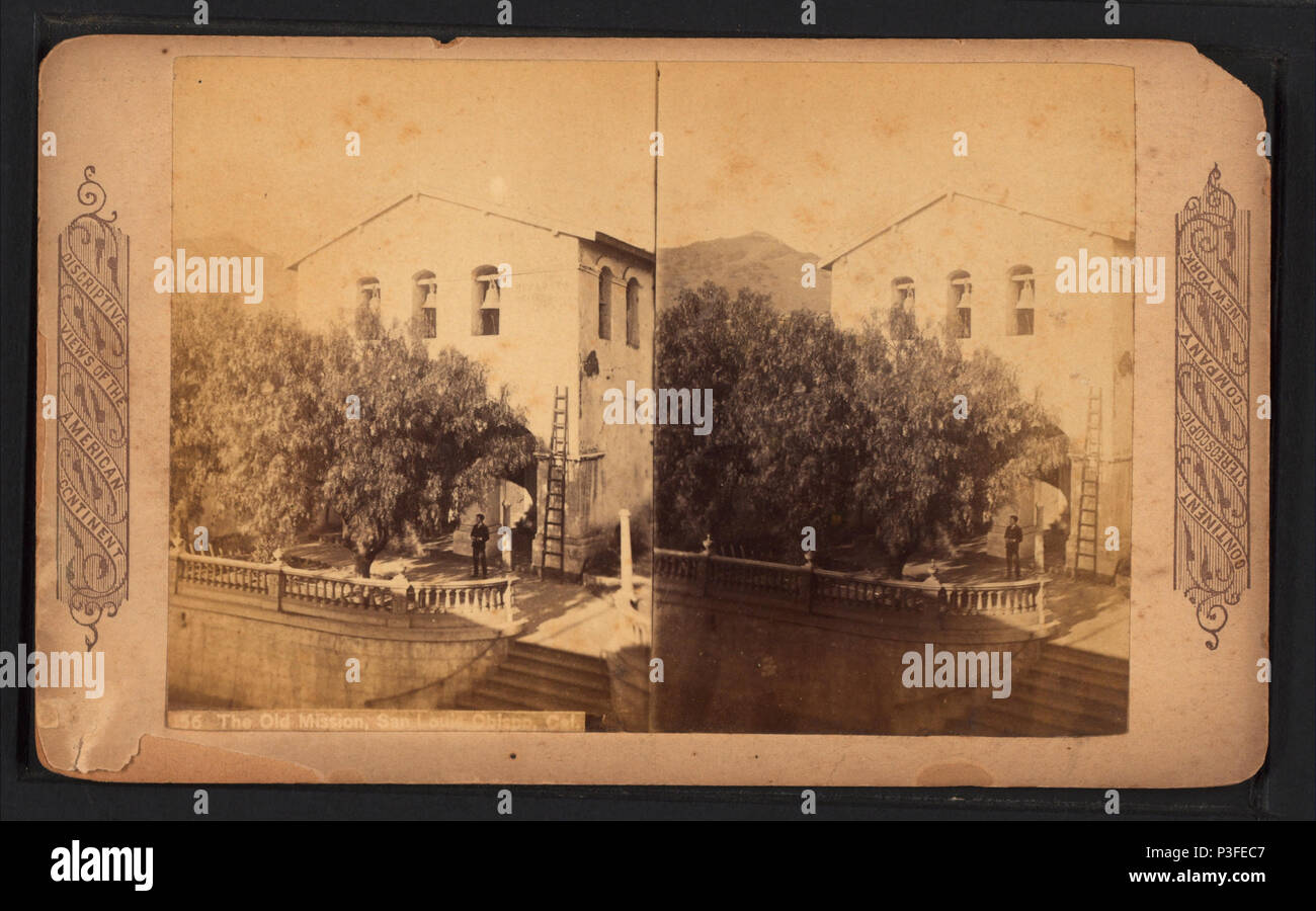316 Die Alte Mission, San Luis Obispo, Cali, nach Kontinent Stereoscopic Company Stockfoto