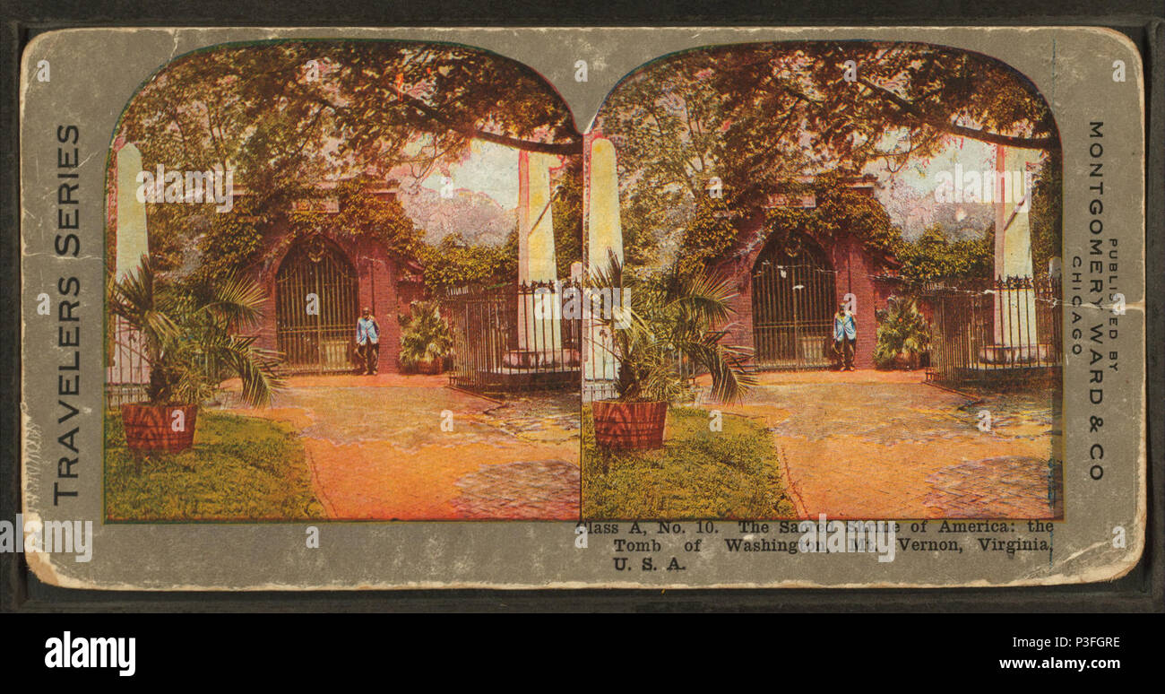 . Die heiligen Schrein von Amerika: das Grab von Washington, Mt. Vernon, Virginia, USA, alternative Titel: Reisende Serie. Abdeckung: 1859?-1925. Quelle Impressum: 1859?-1925.. Digitale Element veröffentlicht 3-9 2006; 2-13-2009 aktualisiert. 320 Die heiligen Schrein von Amerika - das Grab von Washington, Mt. Vernon, Virginia, USA, von Robert N. Dennis Sammlung von stereoskopische Ansichten Stockfoto