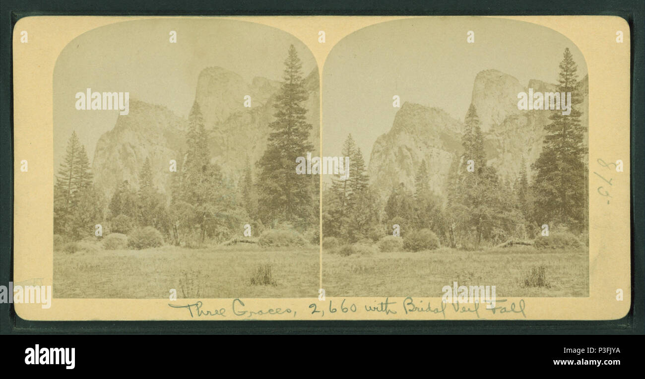 . Drei Grazien, 2.660 Füße mit Bridal Veil Fall. Alternative Titel: Stereoskopische Kostbarkeiten, 875. Erstellt: 1880?-1897?. Abdeckung: 1880?-1897?. Quelle Impressum: Littleton, N.H.: 1880?-1897?. Digitale Element veröffentlicht 8-31 2005; 2-12-2009 aktualisiert. 327 Drei Grazien, 2.660 Füße mit Bridal Veil Fall, von Littleton, Co. Stockfoto