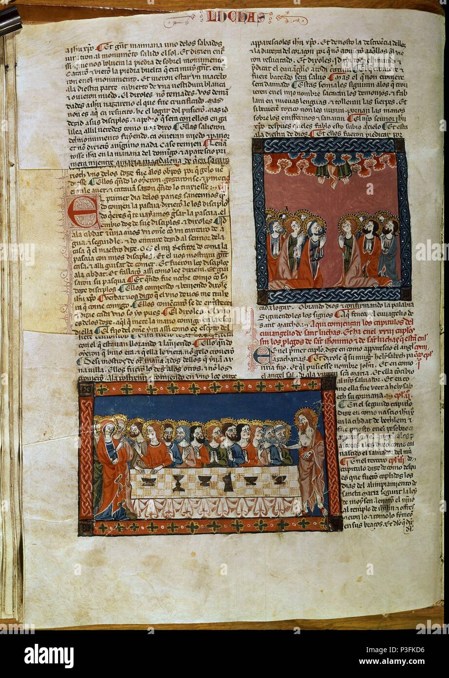 HISTORIA GENERAL DE ALFONSO X. Autor: Alfons X. von Kastilien, der Weise (1221-1284). Lage: MONASTERIO - BIBLIOTECA - COLECCION, SAN LORENZO DEL Escorial, Madrid, Spanien. Stockfoto