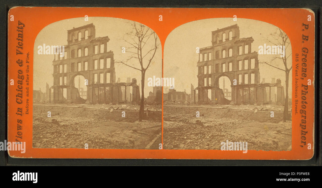 . Bigelow House. Alternative Titel: Views in Chicago & Umgebung vor und nach dem Brand. Abdeckung: 1871. Quelle Impressum: Chicago, Illinois; P.B. Greene, 1871.. Digitale Element veröffentlicht. 6-16 2005; 2-12-2009 aktualisiert. 35 Bigelow, Haus, das von der S. B. Greene Stockfoto