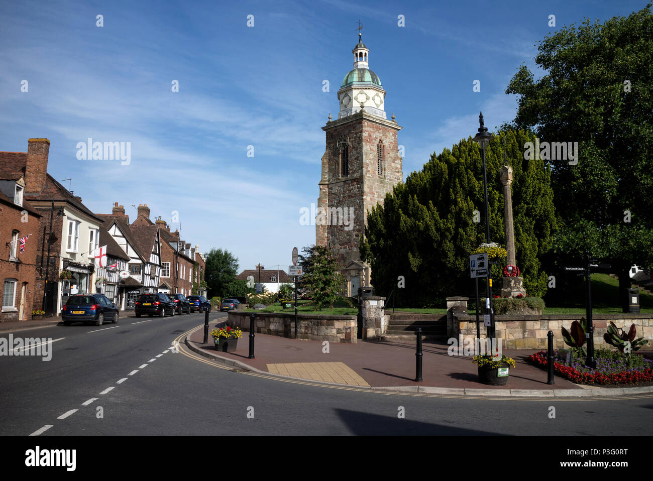 Church Street und die Pepperpot, Upton-upon-Severn, Worcestershire, England, Großbritannien Stockfoto