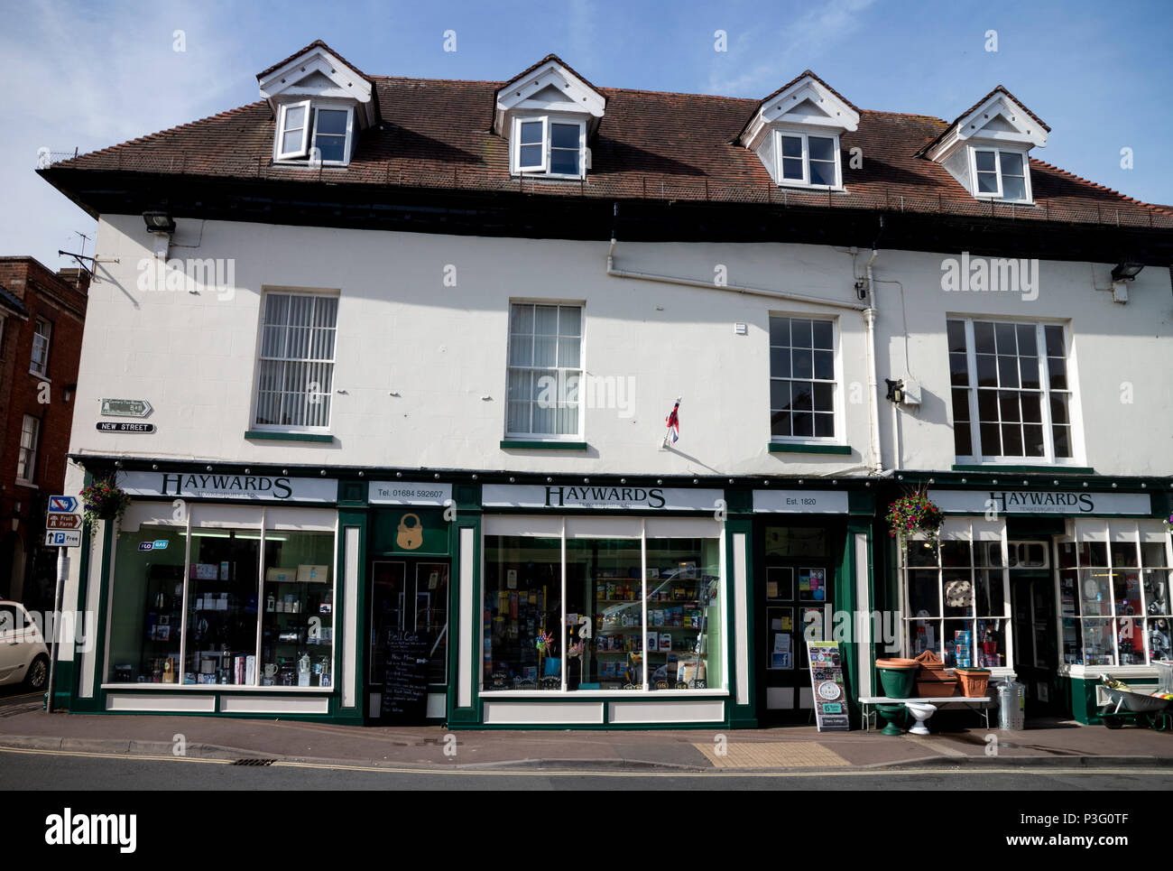 Haywards eisenwarenladen Shop in New Street, Upton-upon-Severn, Worcestershire, England, Großbritannien Stockfoto