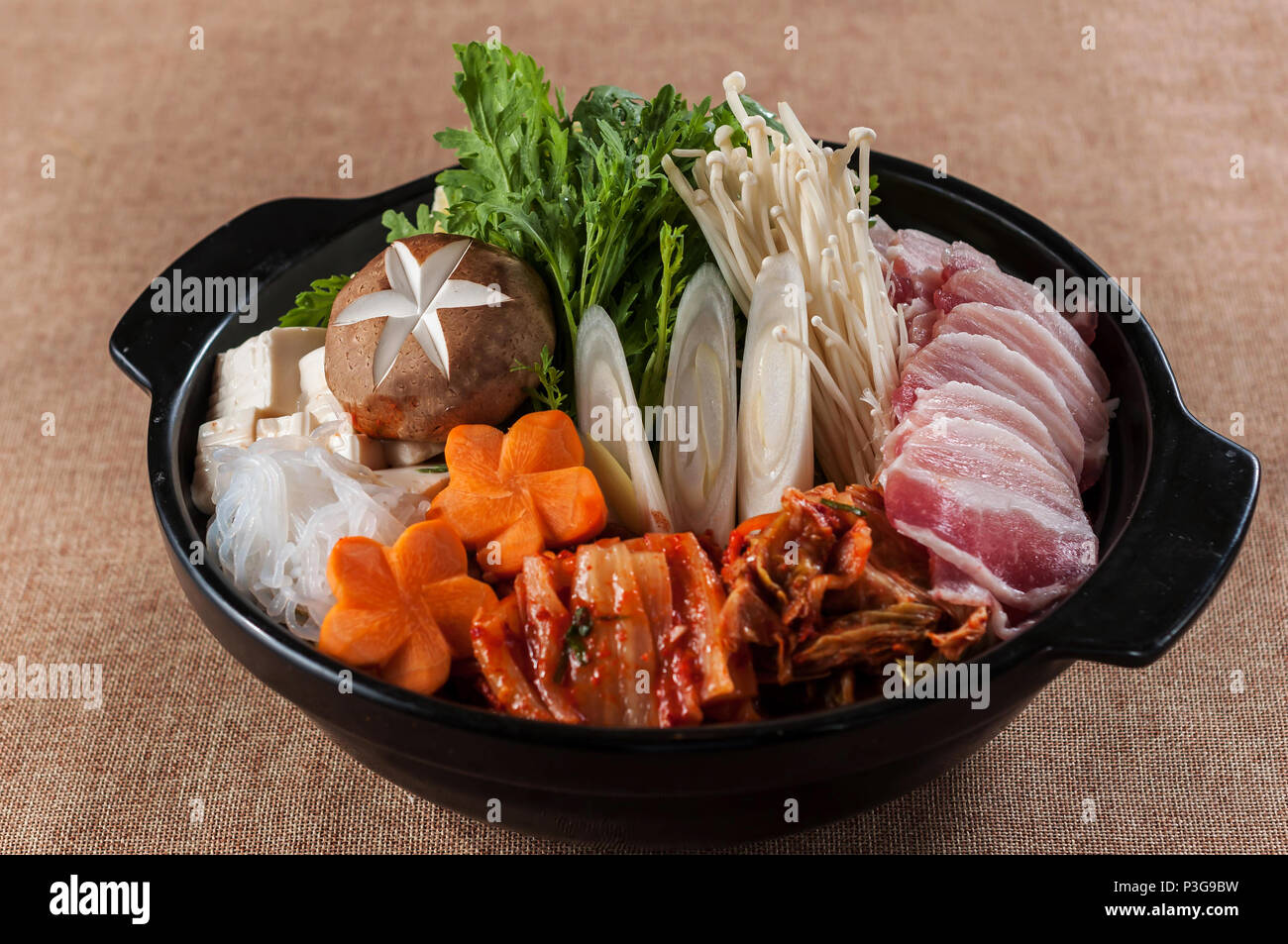 Kimchi hot pot, Shabu Shabu Stockfotografie - Alamy