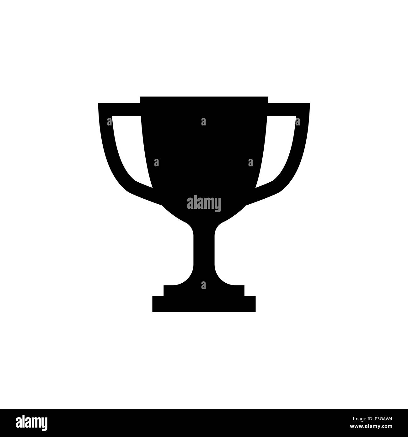 Trophy cup Symbol im flachen Stil einfach Sieger Symbol Stock Vektor