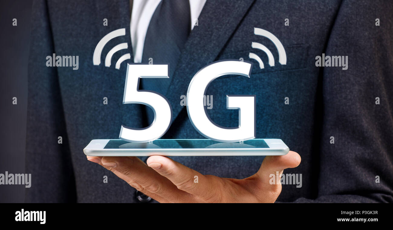 Smart und 5G Netzwerk Konzept Stockfoto