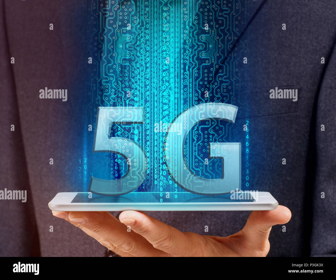 Smart und 5G Netzwerk Konzept Stockfoto