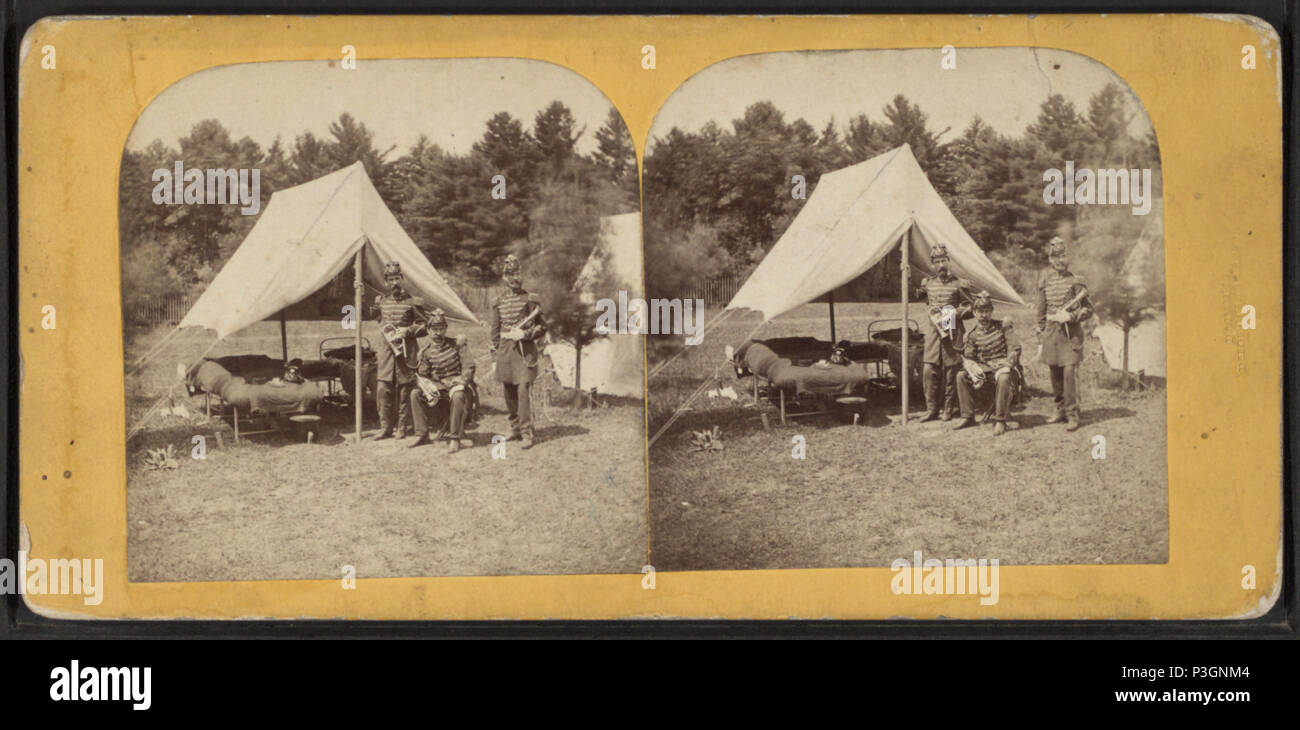 . Utica Bürger Korps, Camp Greenman, Saratoga Springs, 1869. Erstellt: 1869. Abdeckung: 1869. Quelle Impressum: Cortland, N.Y.: D. Barnum, [1863?-1875?]. Digitale Element veröffentlicht 12-1-2005; 5-18-2009 aktualisiert. 340 Utica Bürger Korps, Camp Greenman, Saratoga Springs, 1869, von Deloss Barnum 3 Stockfoto