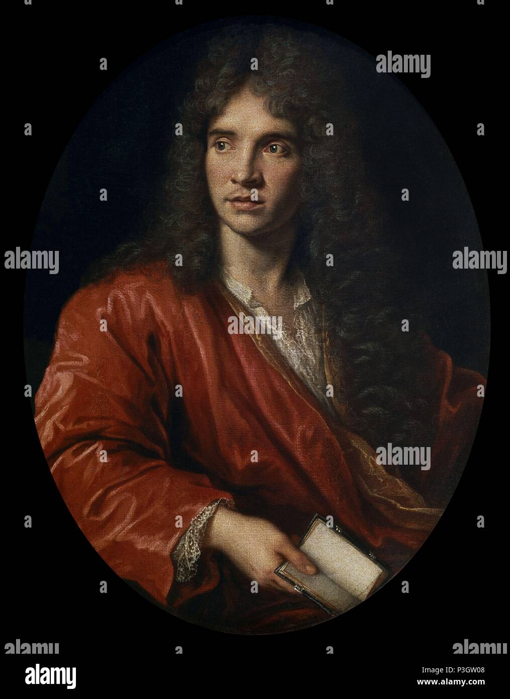 Französische Schule. Portrait von Molière (Jean-Baptiste Poquelin) (1622-1673), französischer Theater Autor und Schauspieler.. Paris, Musée de la Comédie-Française. Autor: Pierre Mignard (1612-1695). Lage: MUSEO DE LA COMEDIA FRANCESA. Stockfoto