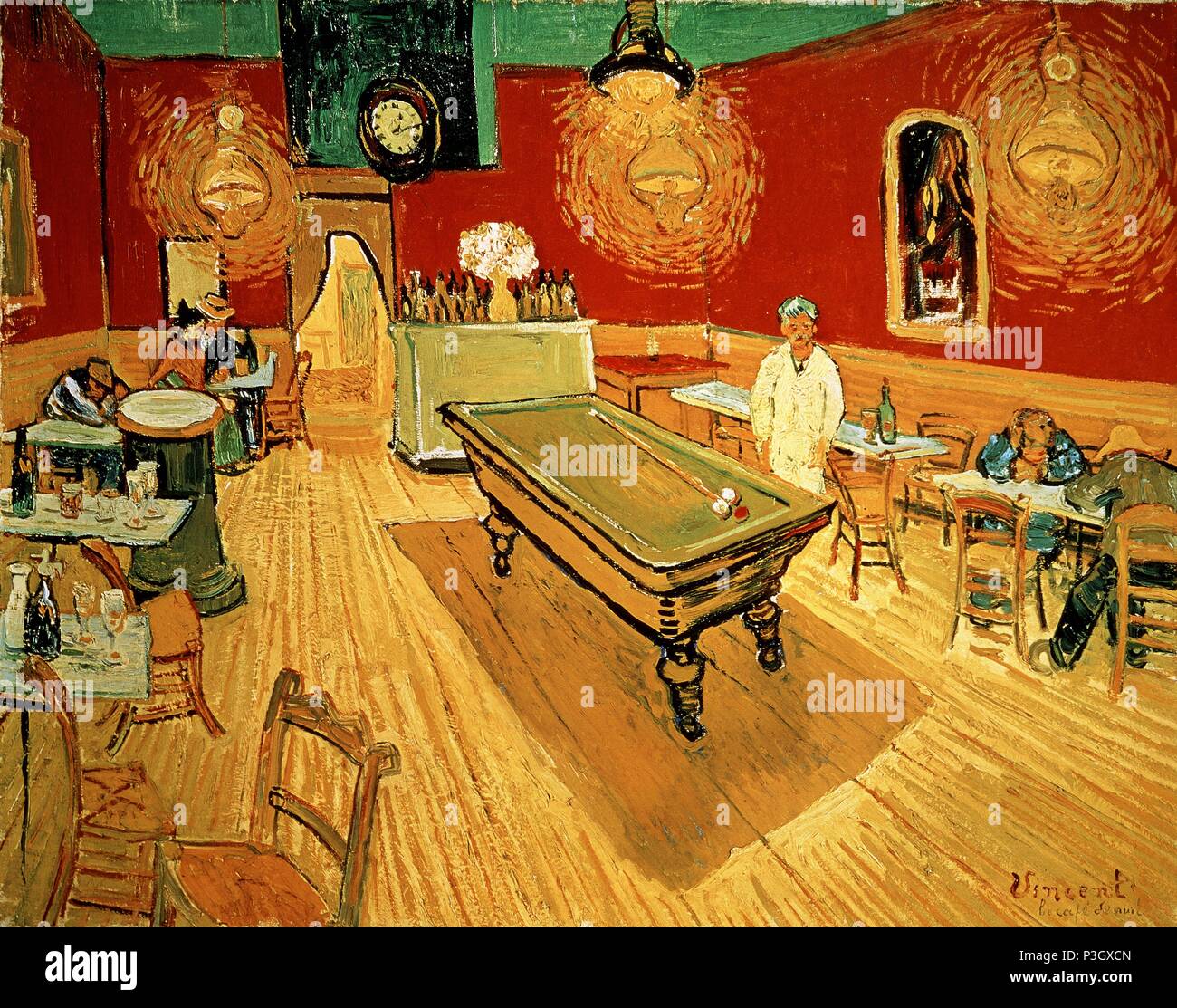 Die Nacht Cafe In Arles 1888 70 X 89 Cm Aquarell Auf