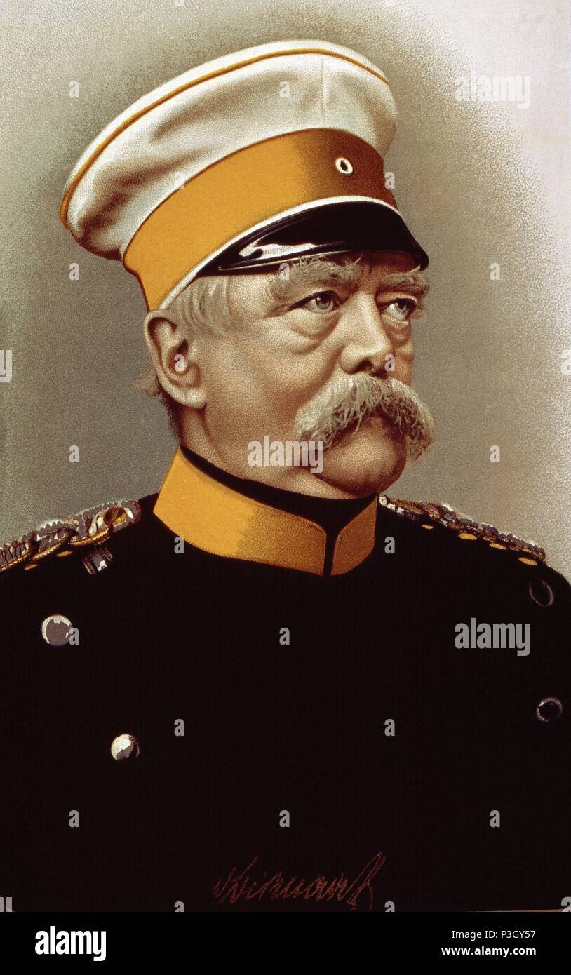 OTTO BISMARCK (1815-1898) politisch PRUSIANO Y PRIMER CANCILLER DEL 2 ºIMPERIO ALEMAN. Stockfoto