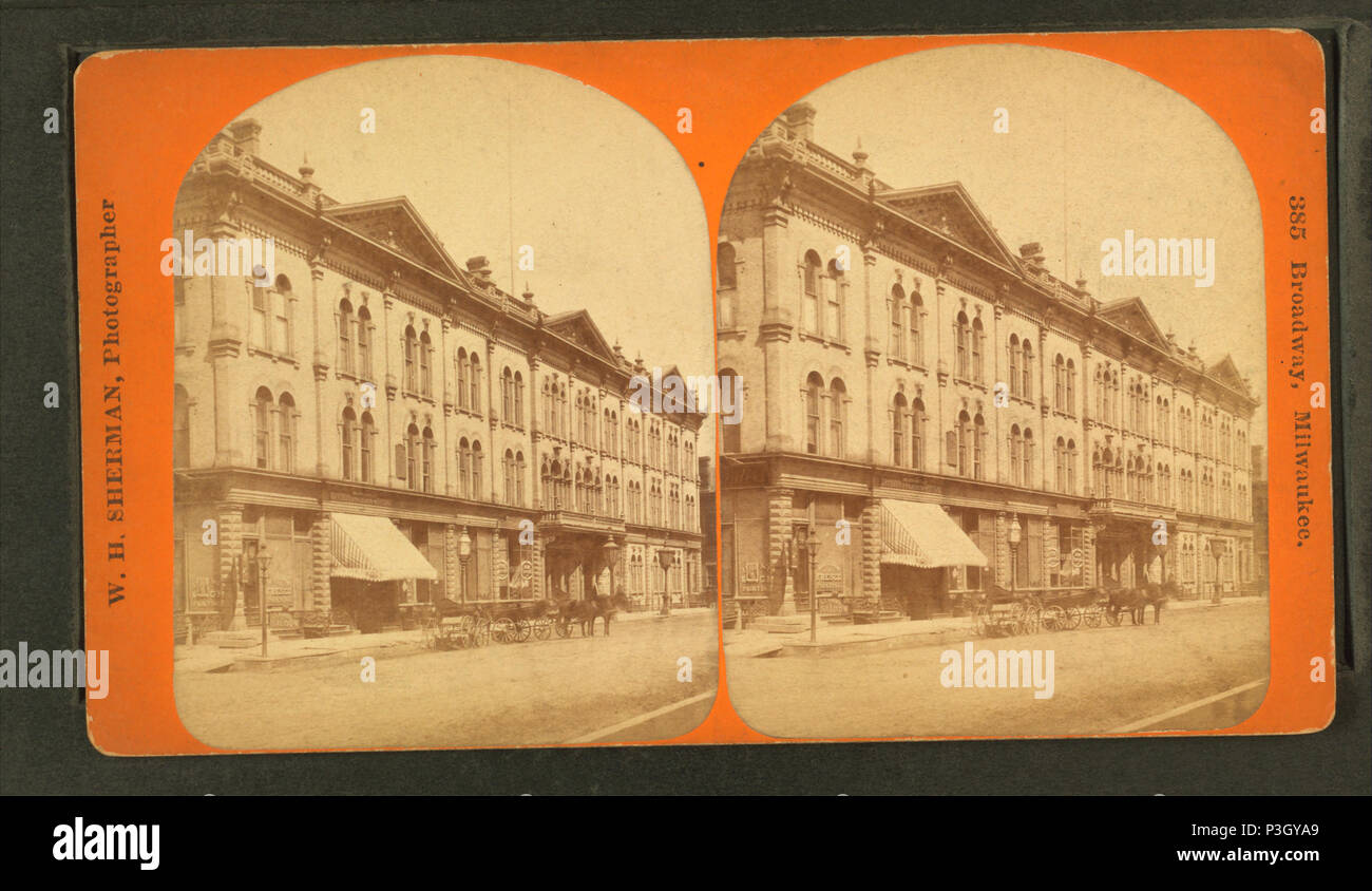. Ansicht eines kommerziellen Bau. Erstellt: Ca. 1875. Abdeckung: 1870?-1900?. Quelle Impressum: 1870?-1900?. Digitale Element veröffentlicht 1-28 2006; 2-12-2009 aktualisiert. 353 Blick auf eine kommerzielle Gebäude, das von W. H. Sherman Stockfoto