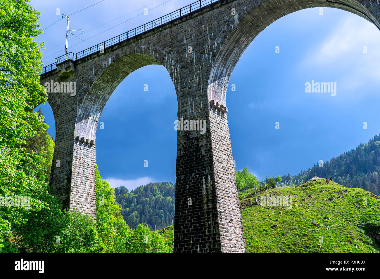 Schwarzwald Eisenbahnbrücke Landschaft bei Ravenna Schlucht Stockfoto