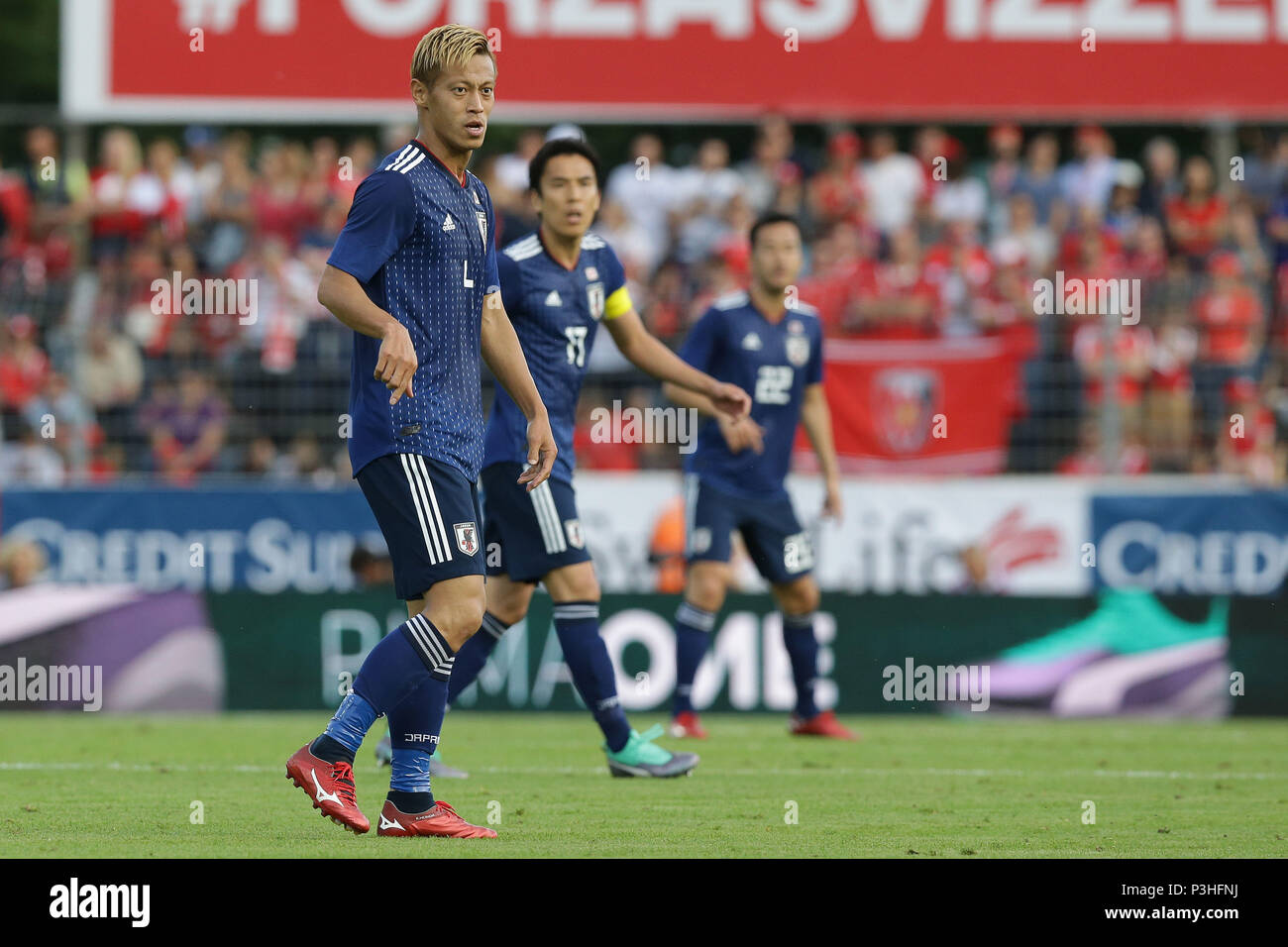 Keisuke Honda (JPN), internationalen Freundschaftsspiel zwischen der Schweiz 2-0 Japan im Stadio di Cornaredo in Lugano, Schweiz, 8. Juni 2018. (Foto von Lba) Stockfoto