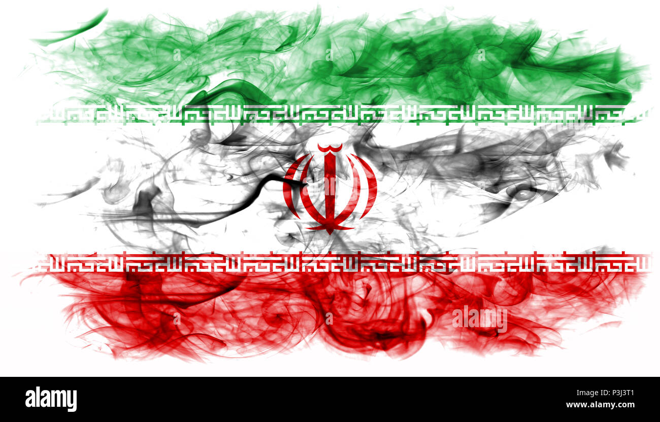 Iran rauch Flagge Stockfoto