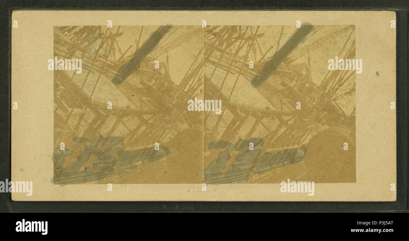 . Ansicht eines Schiffswracks (?). Abdeckung: 1860?-1895?. Quelle Impressum: 1860?-1895?. Digitale Element veröffentlicht 8-31 2005; 2-12-2009 aktualisiert. 357 Ansicht eines Schiffswracks (), von Robert N. Dennis Sammlung von stereoskopische Ansichten Stockfoto