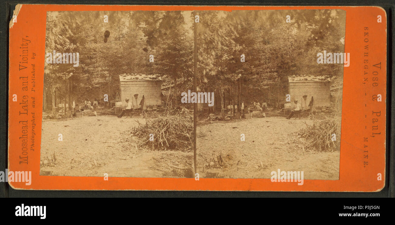 357 Blick auf die Künstler bei der Arbeit außerhalb von Robert N. Dennis Sammlung von stereoskopische Ansichten Stockfoto