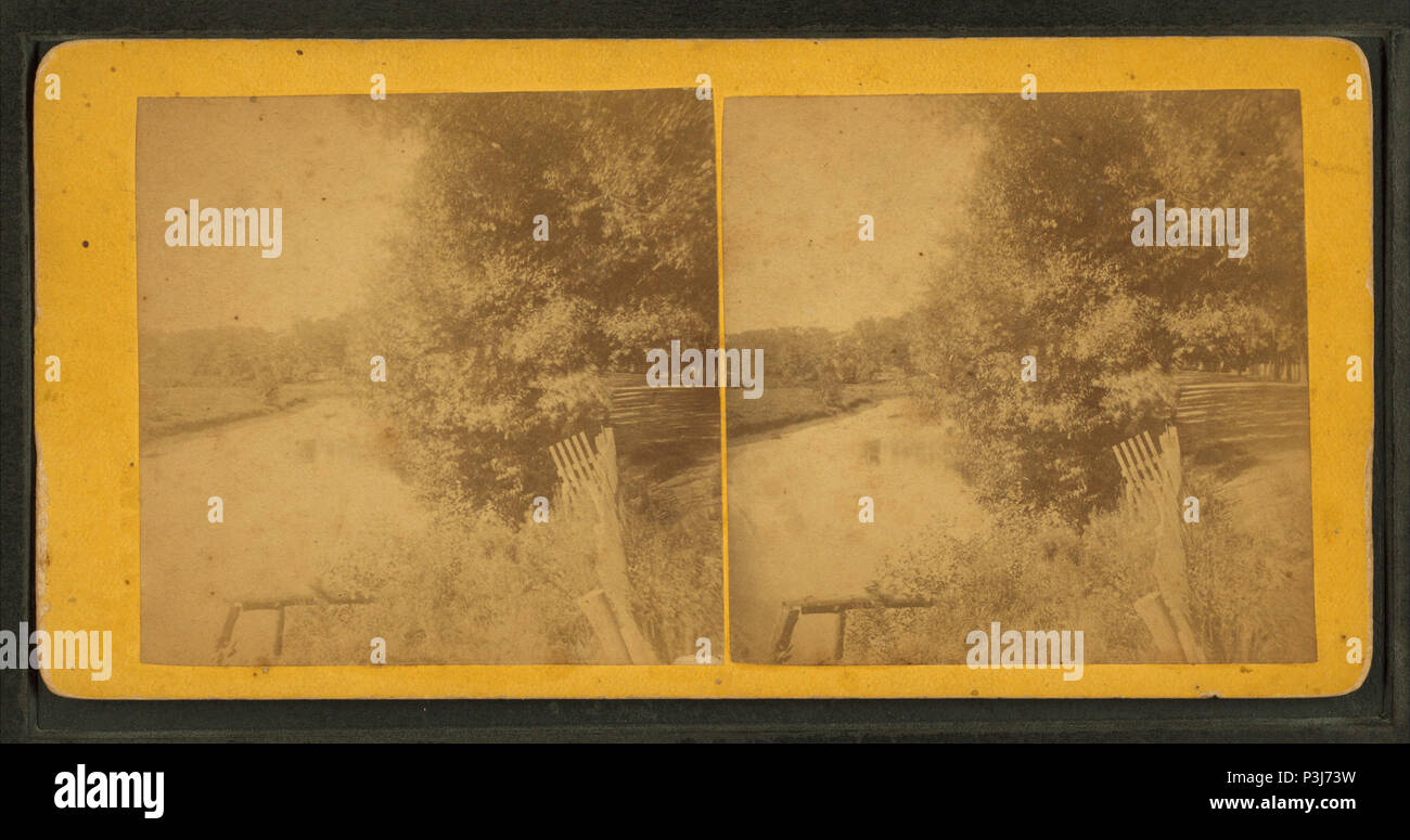 . Blick auf die Straße entlang eines Gewässers. Abdeckung: 1863?-1880?. Quelle Impressum: 1863?-1880?. Digitale Element veröffentlicht 3-9 2006; 2-13-2009 aktualisiert. 364 Blick auf die Straße entlang eines Gewässers, von Robert N. Dennis Sammlung von stereoskopische Ansichten Stockfoto