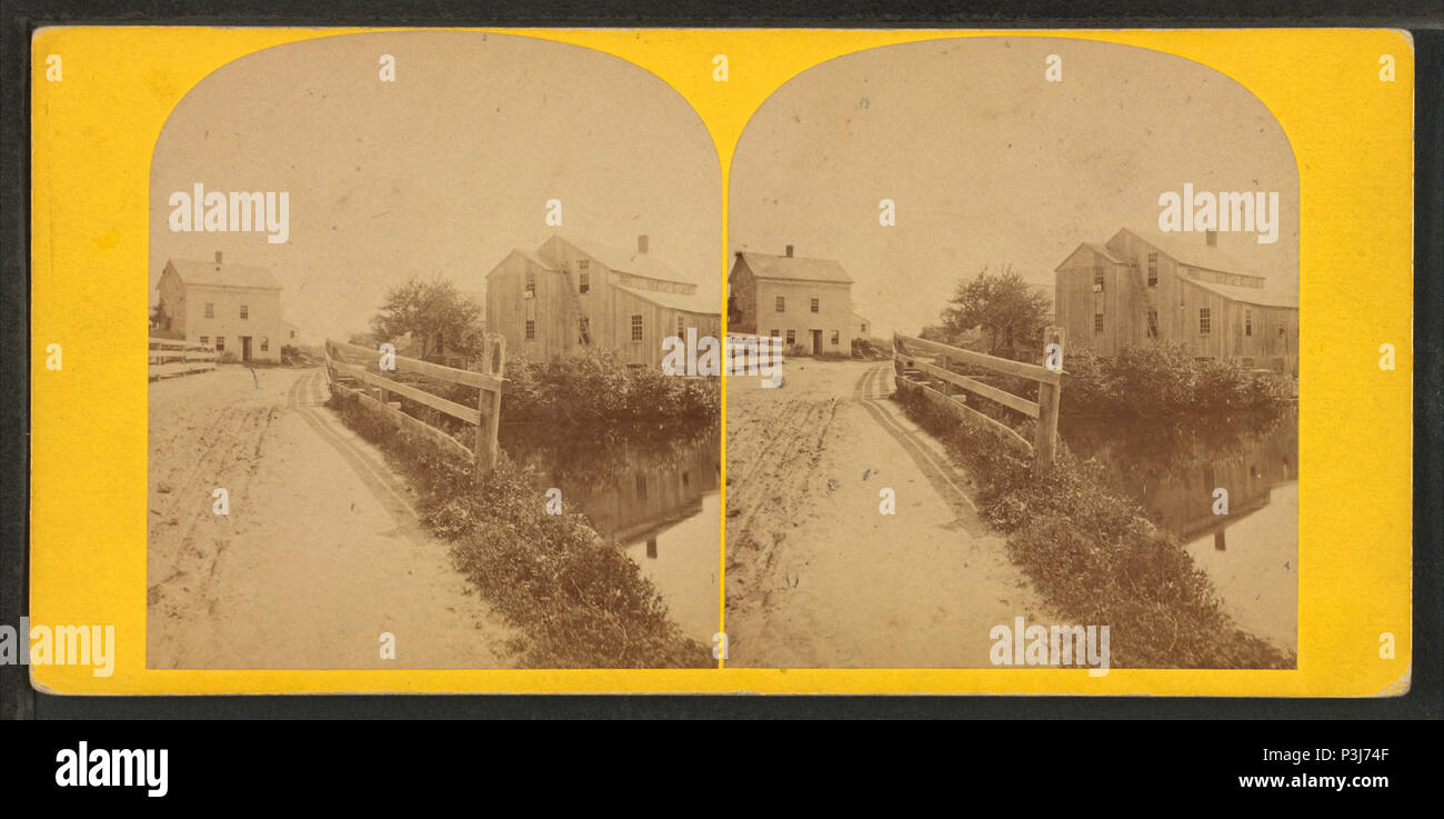 364 Blick auf die Straße neben dem Körper von Wasser in Hopkinton, von Robert N. Dennis Sammlung von stereoskopische Ansichten Stockfoto