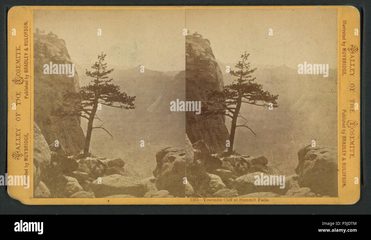 . Yosemite Felsen auf dem Gipfel fällt. Alternative Titel: fotografischen Illustrationen der Pazifischen Küste, 1203. Erstellt: 1868-1873. Abdeckung: 1868-1873. Quelle Impressum: 1868-1873. Digitale Element veröffentlicht 7-28 2005; 2-12-2009 aktualisiert. 387 Yosemite Felsen auf dem Gipfel fällt, von Eadweard Muybridge,, 1830-1904 Stockfoto