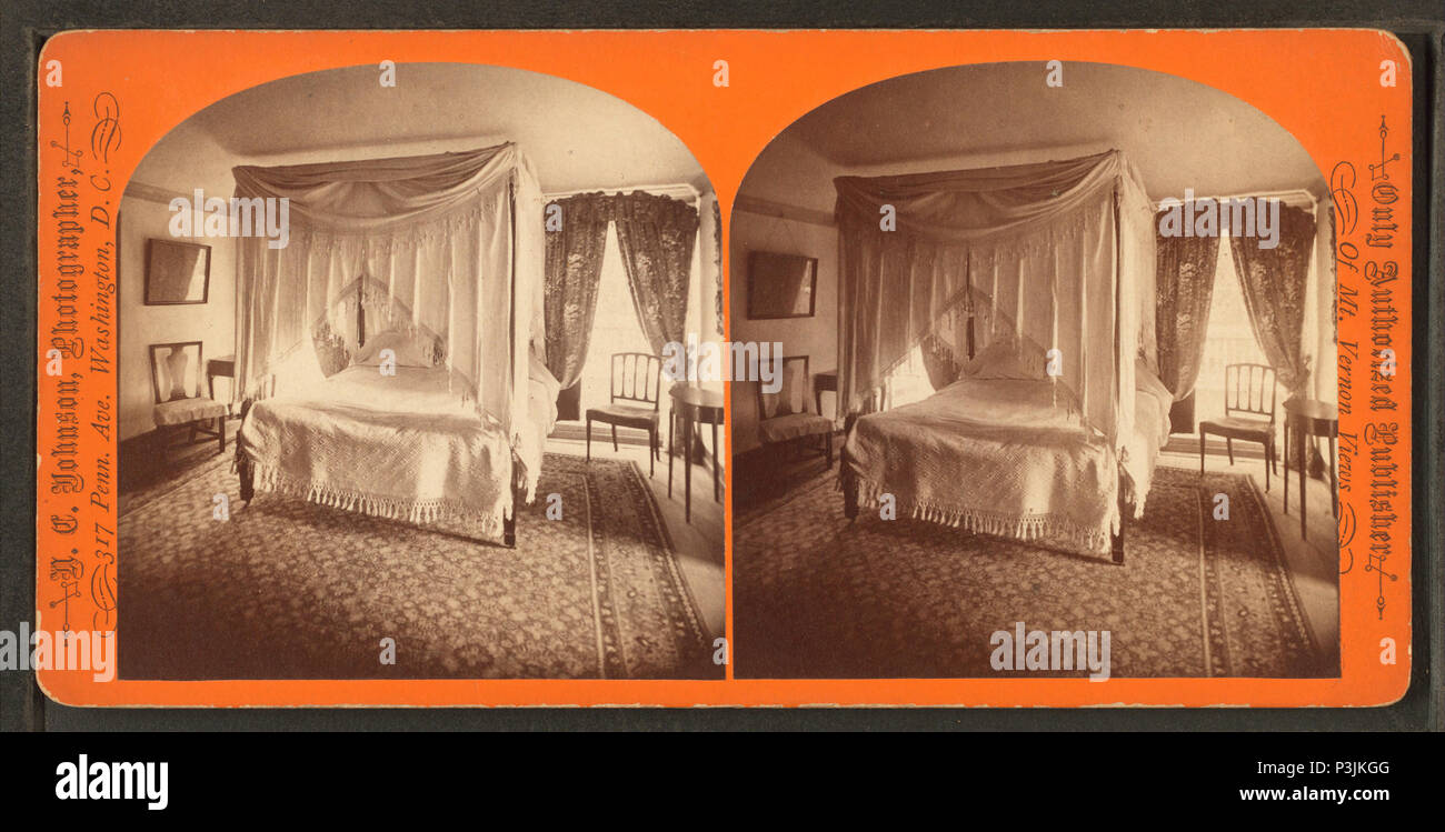 . Washington's Zimmer, Mount Vernon Mansion. Veröffentlicht: c 1880. Abdeckung: 1880. Digitale Element veröffentlicht 6-14 2006; 2-13-2009 aktualisiert. 376 Washington's Zimmer, Mount Vernon Herrenhaus, von N. G. Johnson 5. Stockfoto
