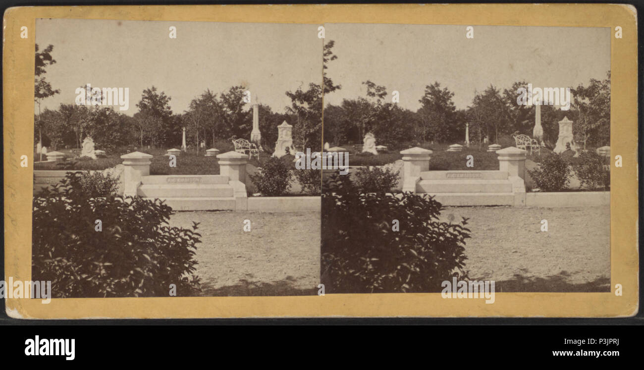 385 Woodlawn Friedhof, von Robert N. Dennis Sammlung von stereoskopische Ansichten Stockfoto