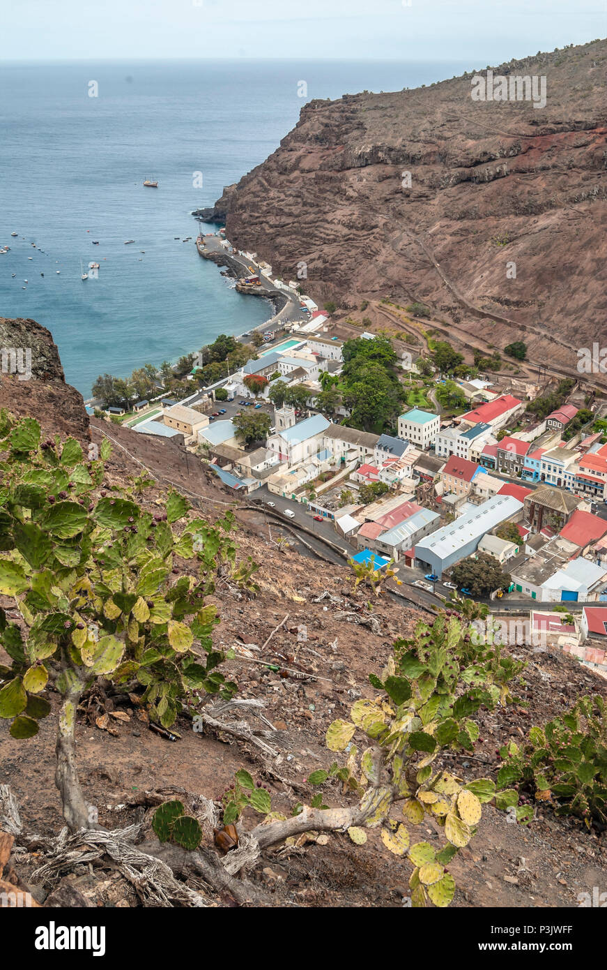 Die Hauptstadt St. Helena an der afrikanischen Westküste Jamestown Stockfoto