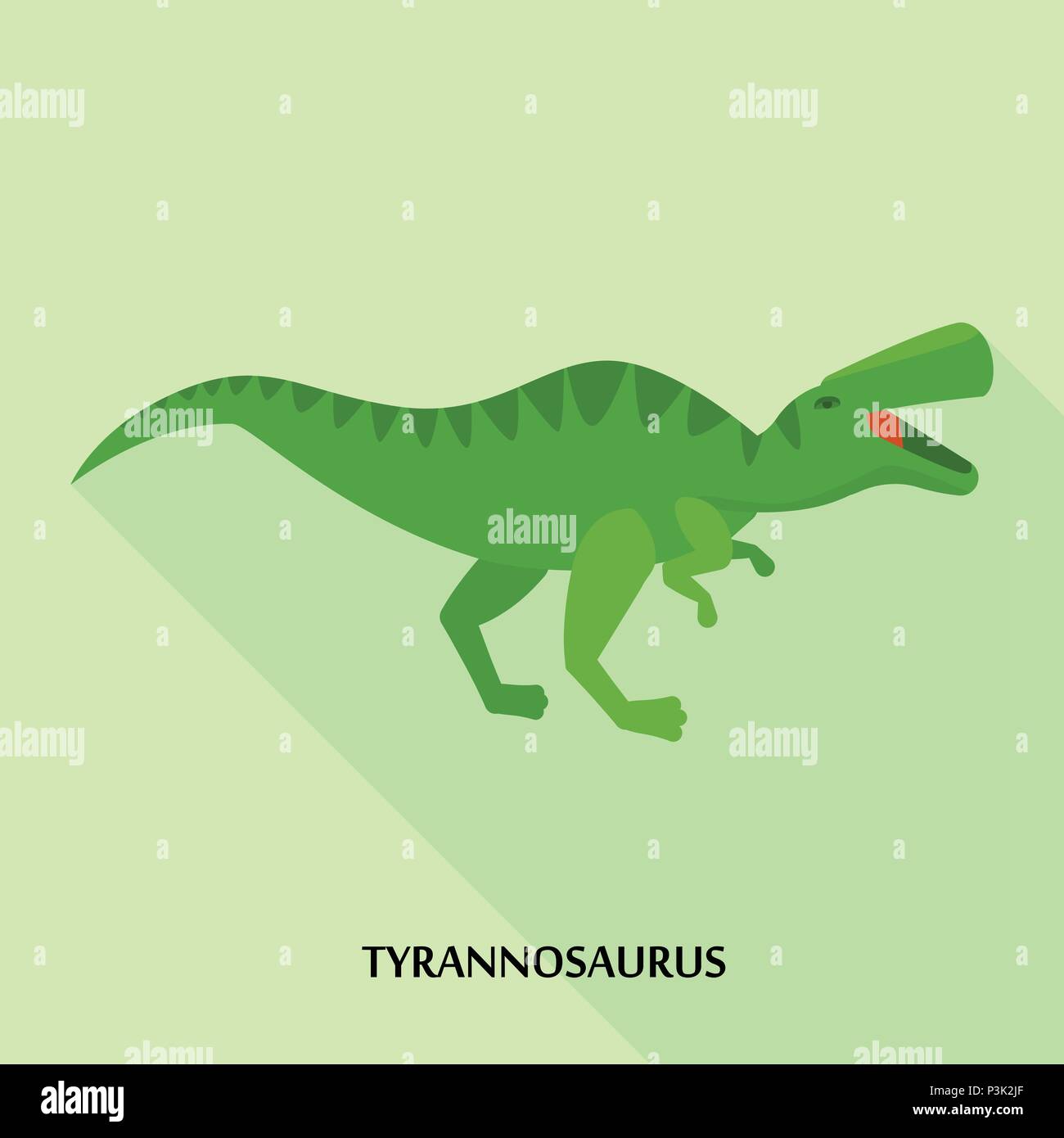 Tyrannosaurus Symbol, flacher Stil Stock Vektor