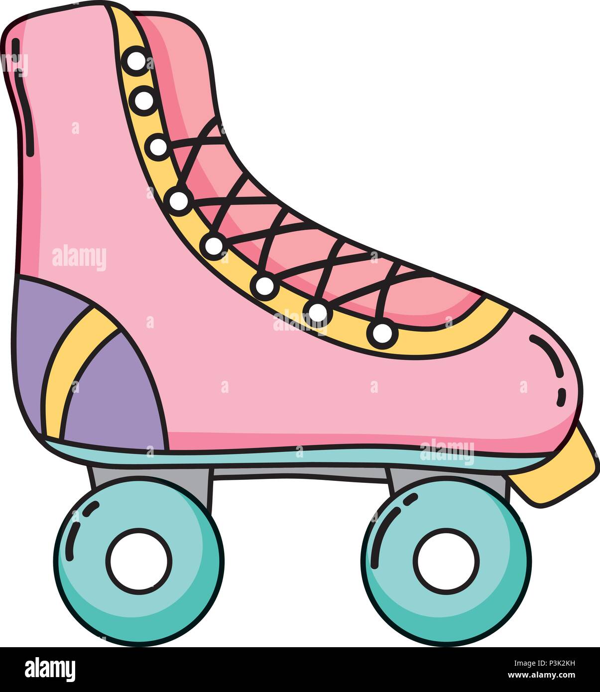 Spaß Roller Skate schuhe Stil Vektor Abbildung Bild Spaß Roller Skate schuhe Stil Vektor Abbildung Bild