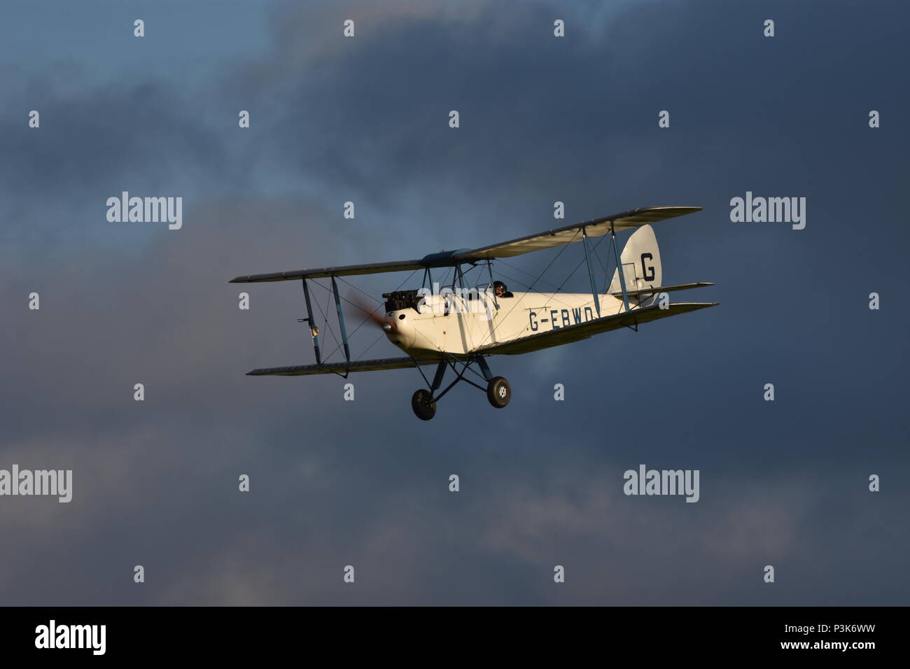 DH 60X Motten Shuttleworth Abend Airshow Juni 2018 Stockfoto