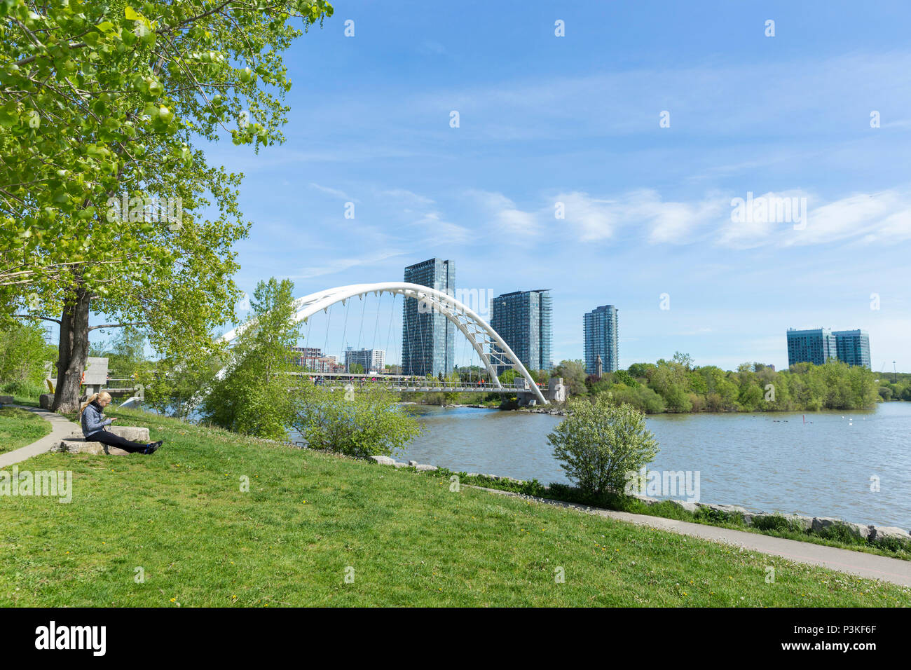 Arch Brücke über den Humber Fluss, Toronto, Ontario, Kanada Stockfoto