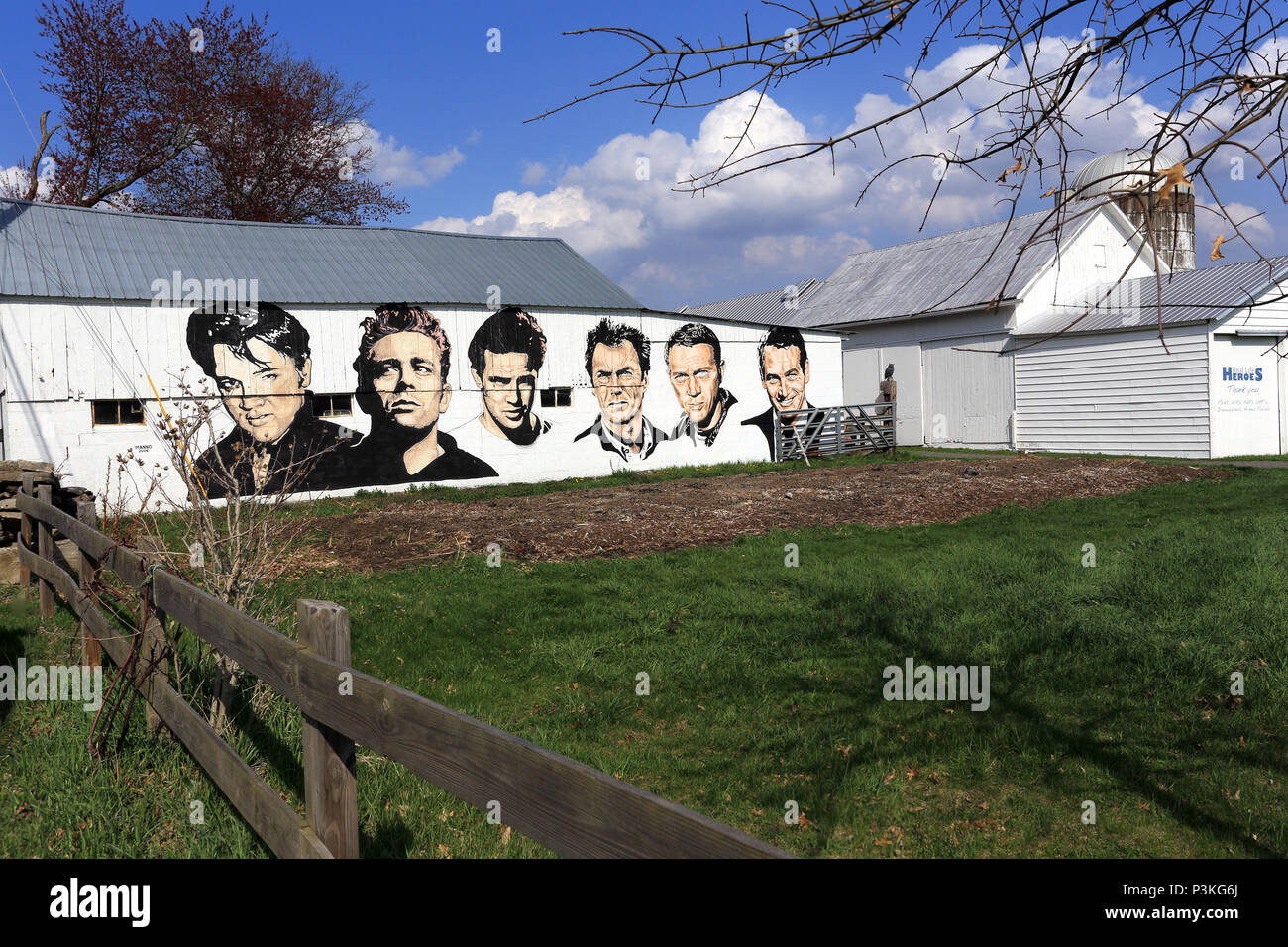 Bauernhof Wandbild Warwick New York Stockfoto