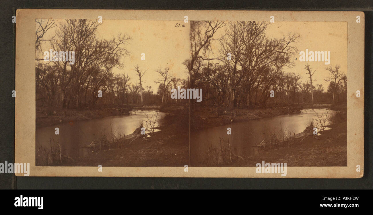 . Bull Run Ford, Fairfax County, Virginia. Abdeckung: 1865?-1896?. Quelle Impressum: 1865?-1896?. Digitale Element veröffentlicht 3-9 2006; 2-13-2009 aktualisiert. 48 Bull Run Ford, Fairfax County, Va, von Robert N. Dennis Sammlung von stereoskopische Ansichten Stockfoto