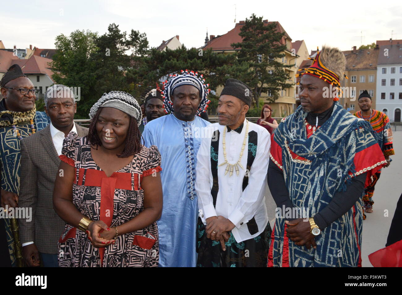 Könige von Kamerun besuchen Görlitz und Zgorzelec Stockfoto