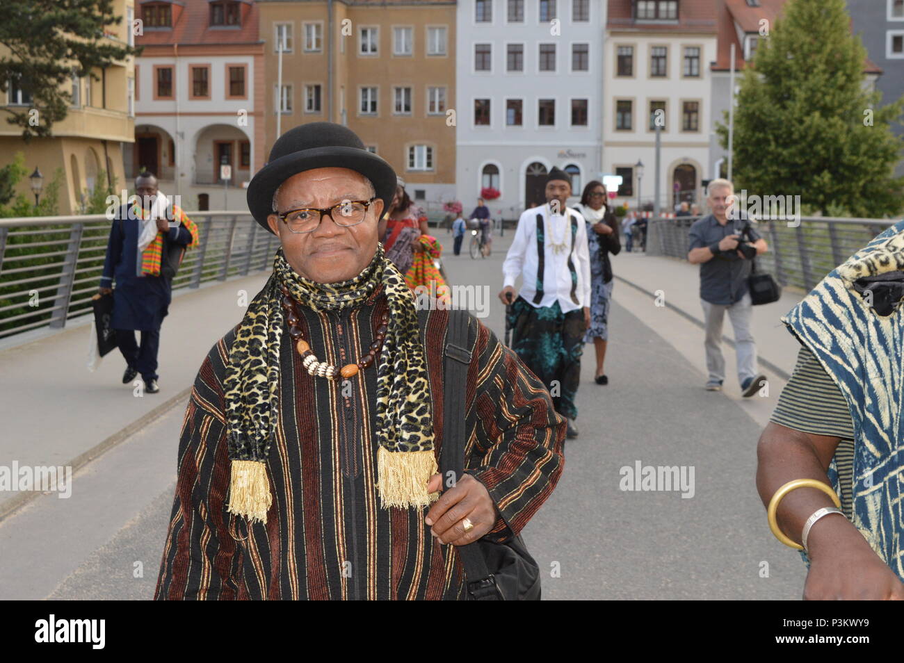 Könige von Kamerun besuchen Görlitz und Zgorzelec Stockfoto