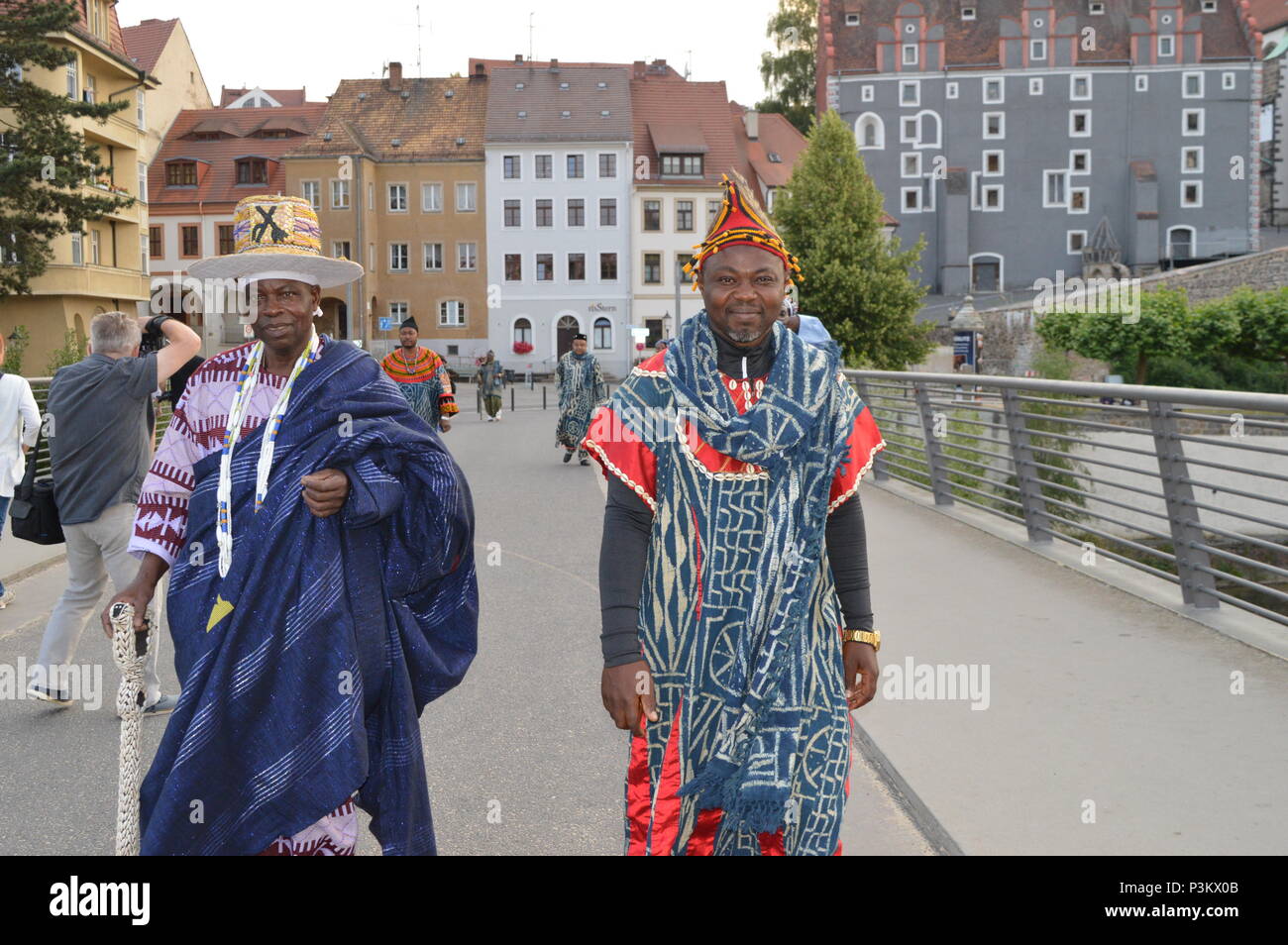 Könige von Kamerun besuchen Görlitz und Zgorzelec Stockfoto
