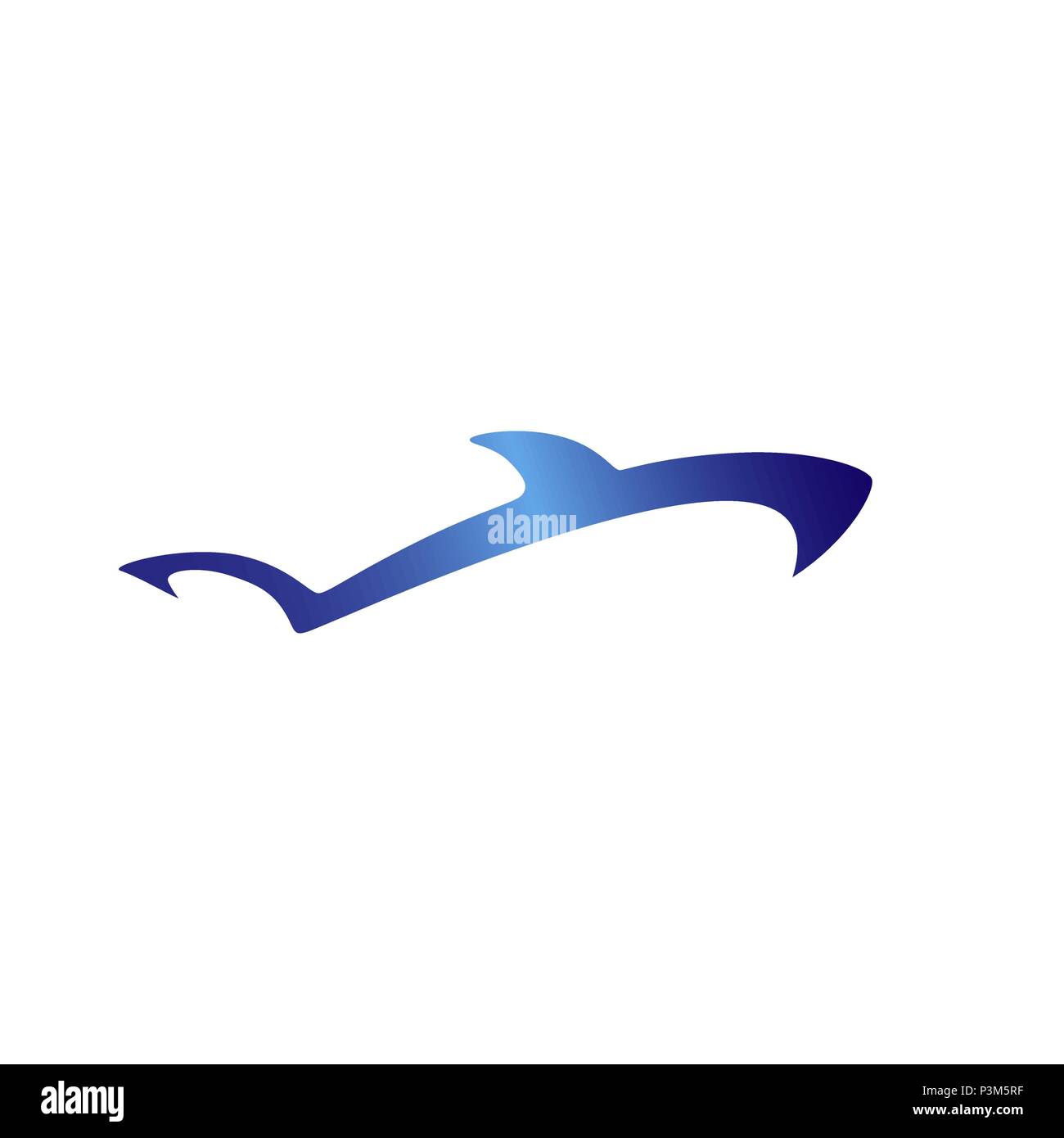 Vektor shark silhouette Logo. Fisch gradient Logo Stock Vektor