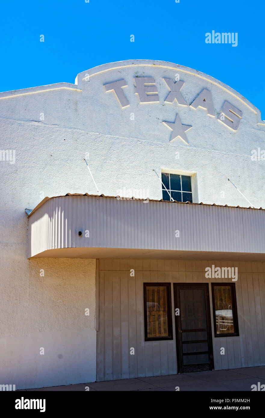 Texas, Presidio County, Marfa, ehemaliges Theater Stockfoto