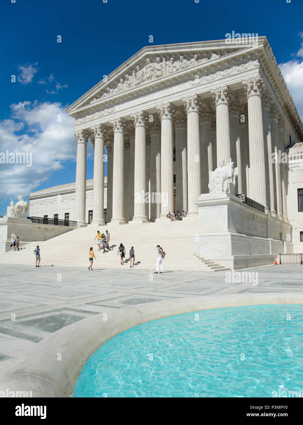 Der Oberste Gerichtshof Gebäude ist der Sitz des Obersten Gerichts der Justiz der Vereinigten Staaten von Amerika. Im Jahr 1935 abgeschlossen, ist es in der 19. Stockfoto