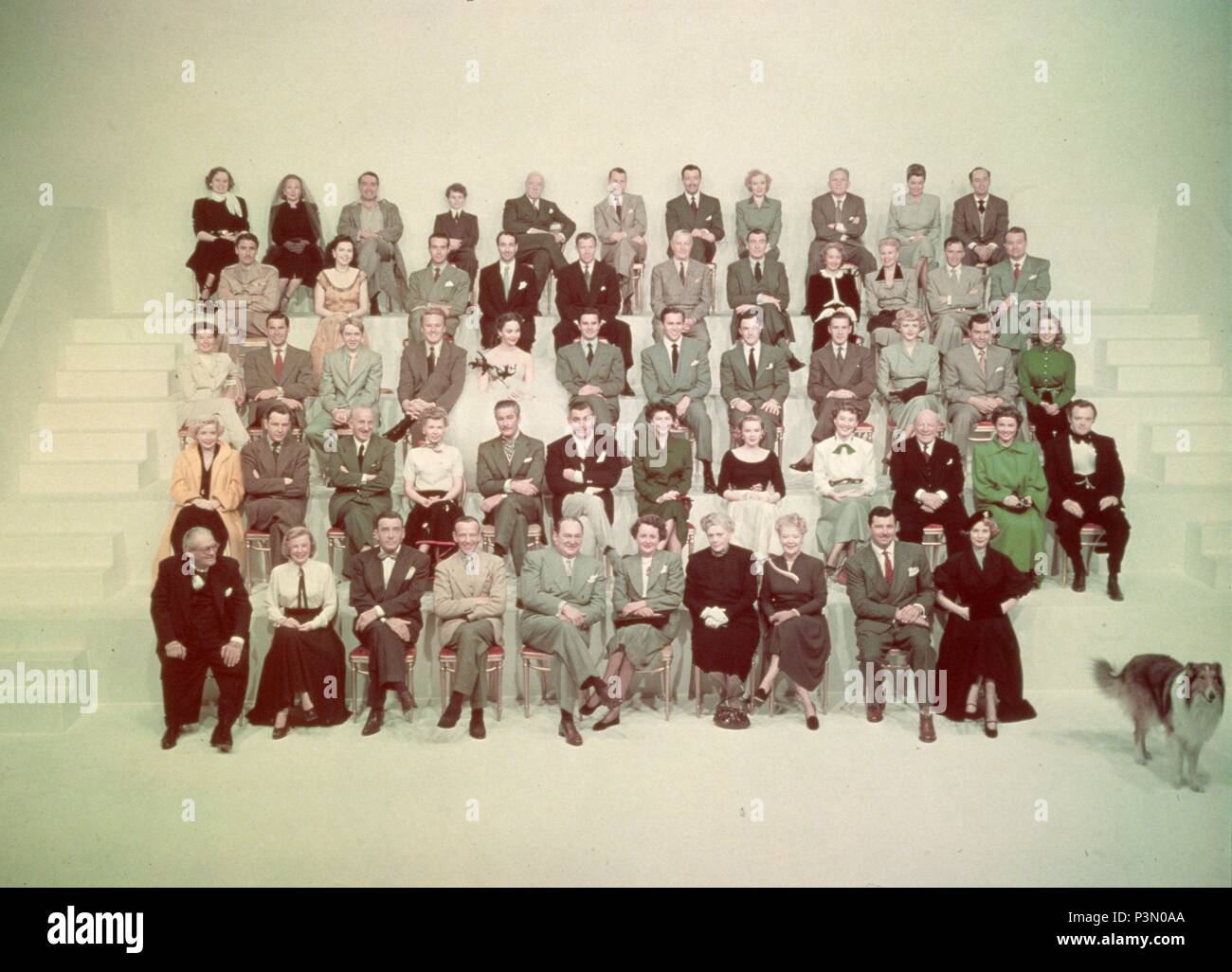 Original Film Titel: FILM GESCHICHTE: M.G.M.. Englischer Titel: FILM GESCHICHTE: M.G.M.. Jahr: 1943. Stars: Clark Gable und Spencer Tracy, Katharine Hepburn, gene kelly, Frank Sinatra und Ava Gardner. Stockfoto