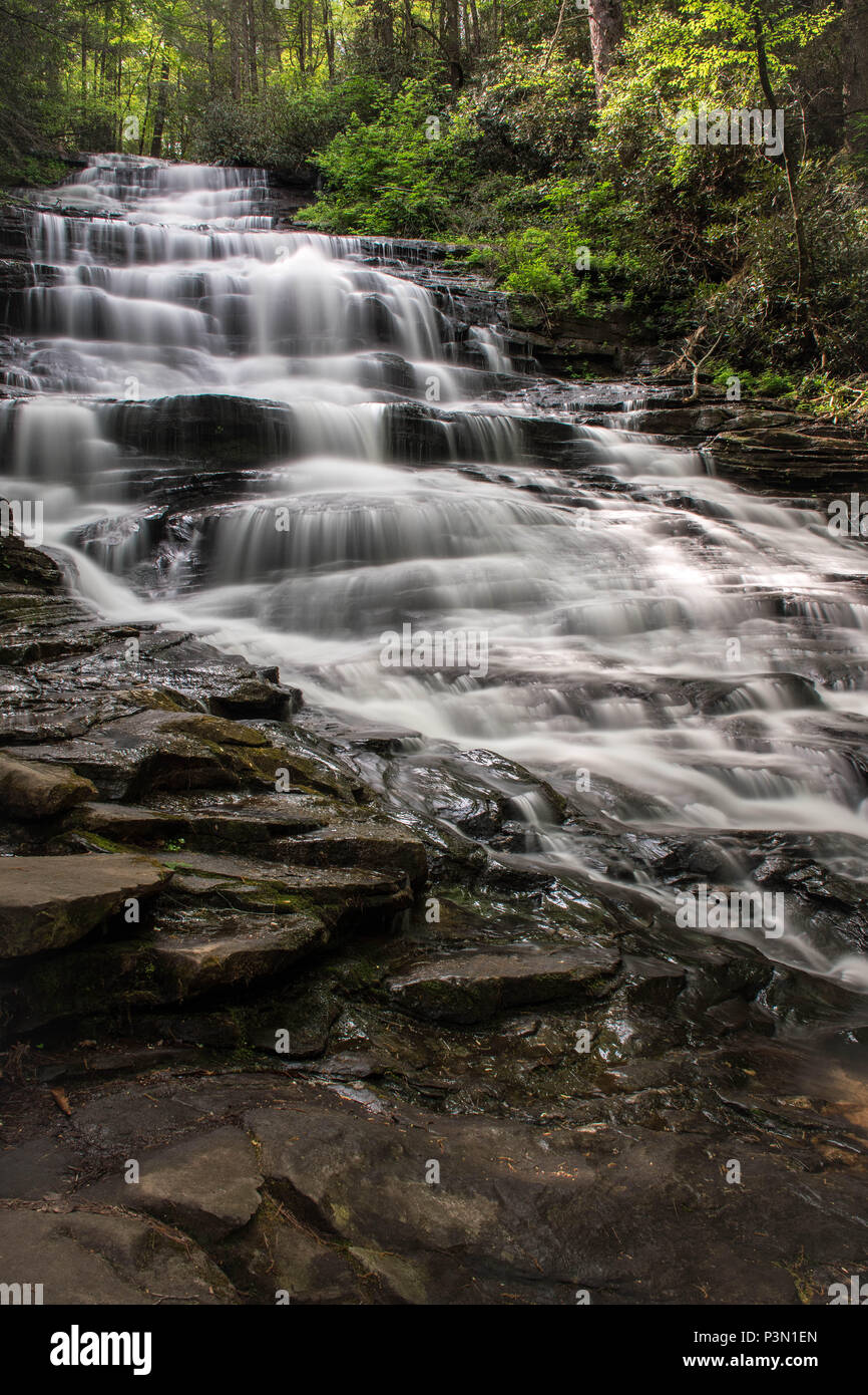 Minnehaha Falls, Rabun County, Georgia Stockfoto