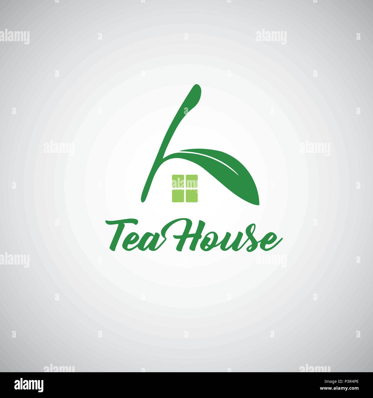 Tea House Logo Template Design Vector Stock Vektor