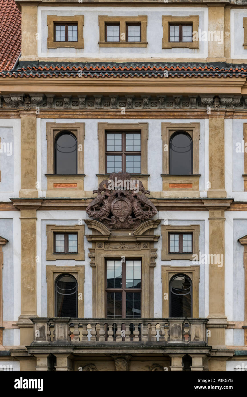 Balkon der toskanischen Palast in Prag Stockfoto