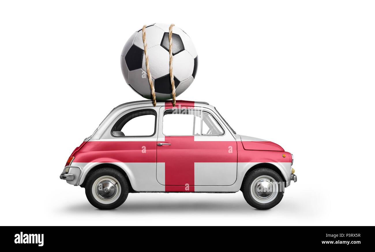 England Fußball Auto Stockfoto