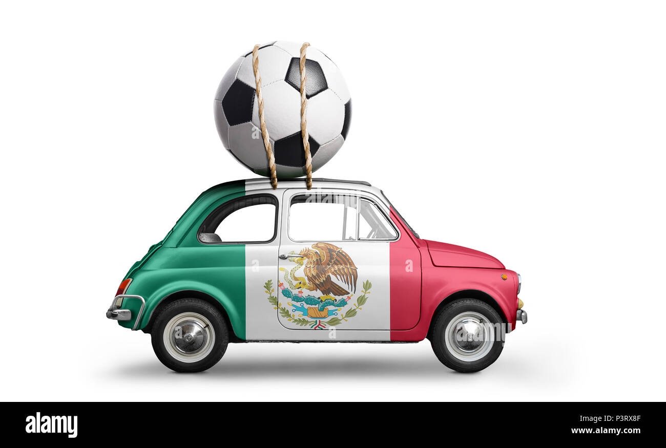 Mexiko Fußball Auto Stockfoto