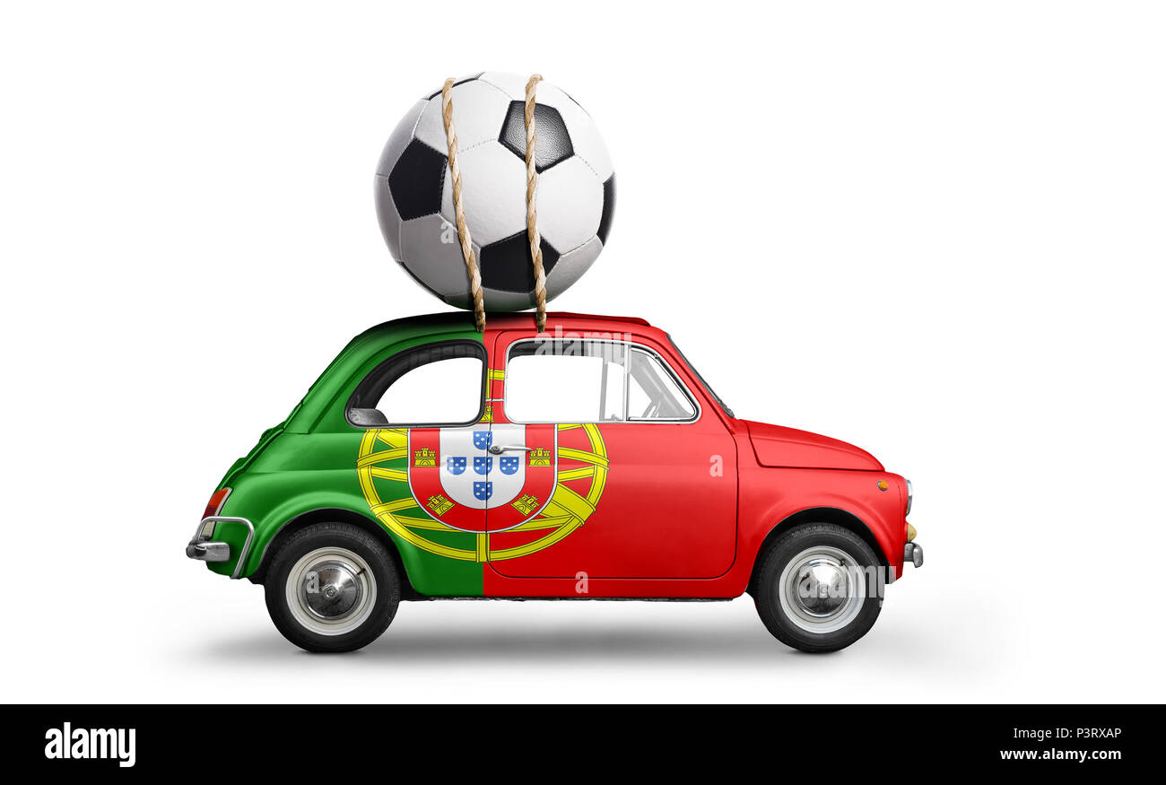 Portugal Fußball Auto Stockfoto