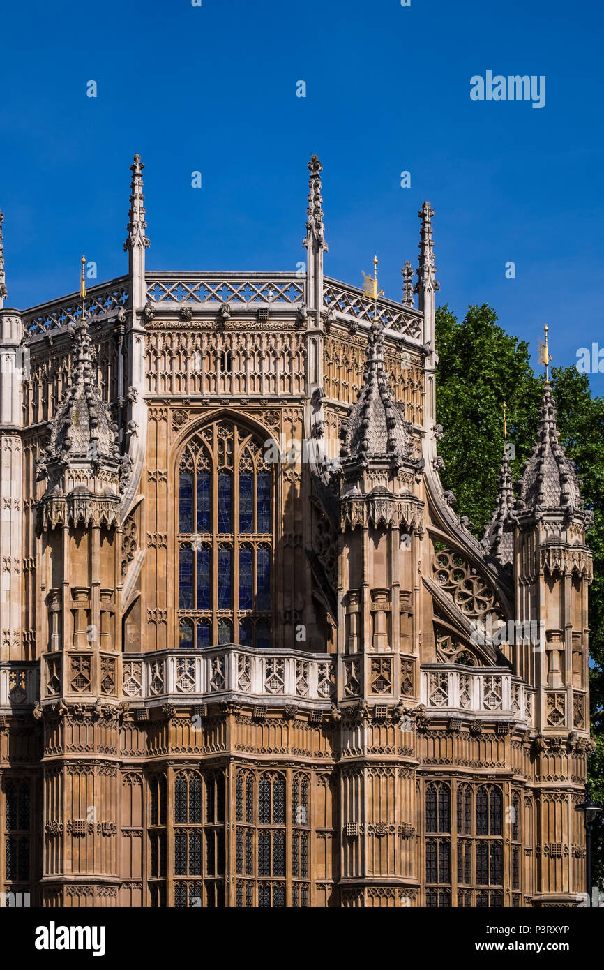 Außenansicht des Henry Vll Kapelle, Westminster Abbey, London, England, Großbritannien Stockfoto